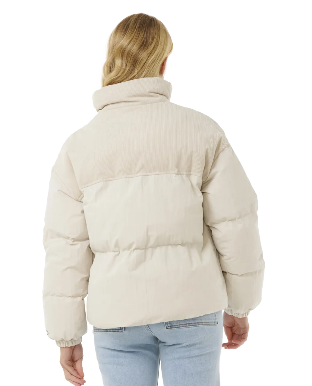 High Tide Mixed Cord Jacket in Off White