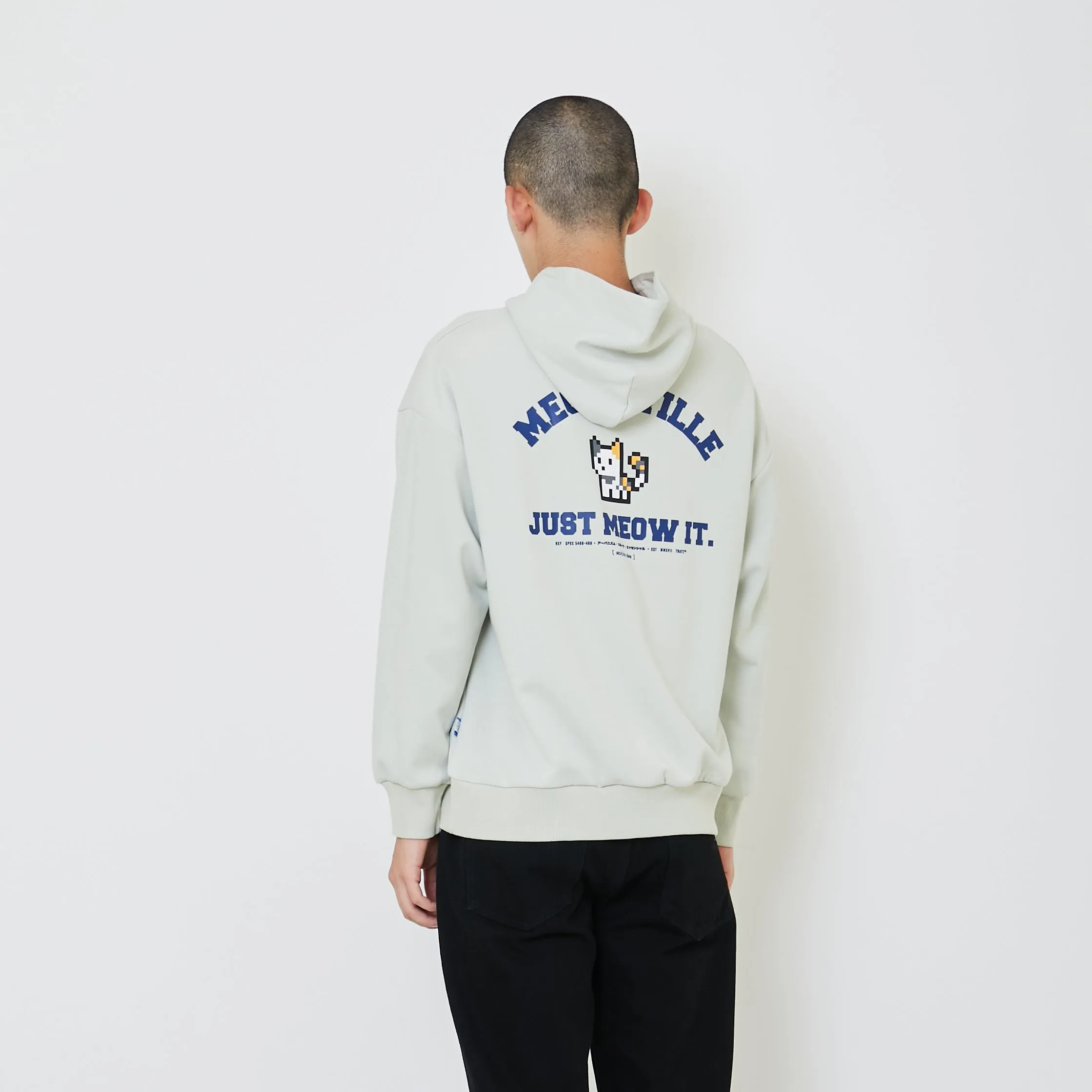 Men Printed Oversized Hoodie - Light Green - SM2404077B